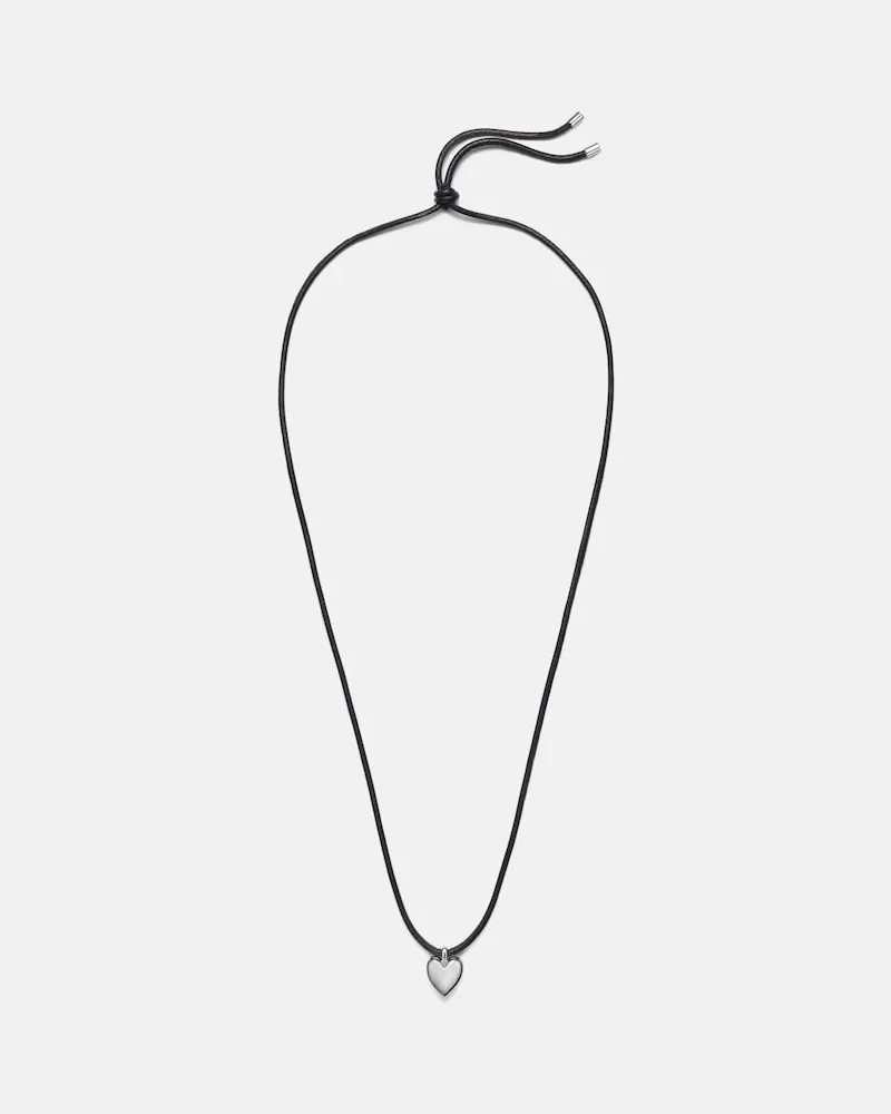 Jennifer Fisher Collana con Puffy Heart con pendente bagnato in argento Argento