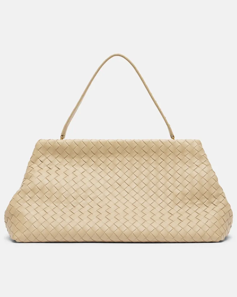 Bottega Veneta Borsa a spalla 1998 in pelle Intrecciato Beige
