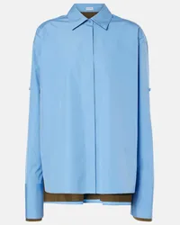 Loewe Camicia in popeline di cotone Blu