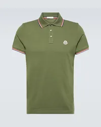 Moncler Polo in cotone piqué Verde