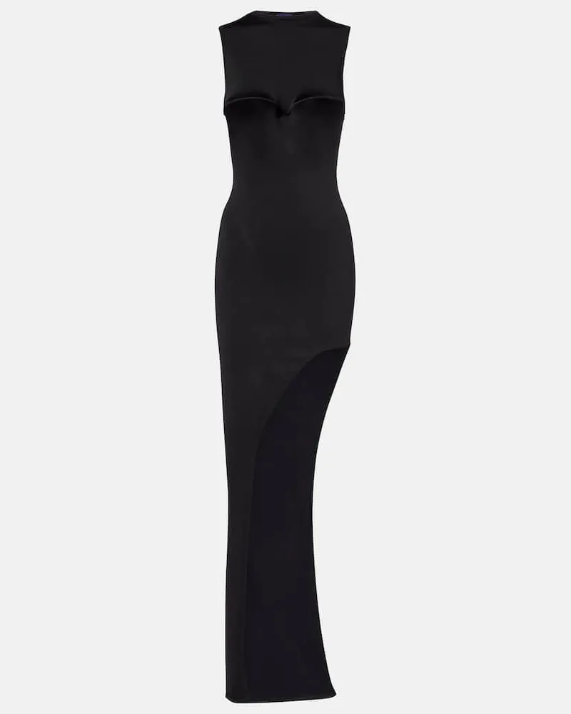 Jean Paul Gaultier Abito lungo in jersey Nero