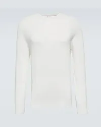 Brunello Cucinelli Pullover in cotone a coste Bianco