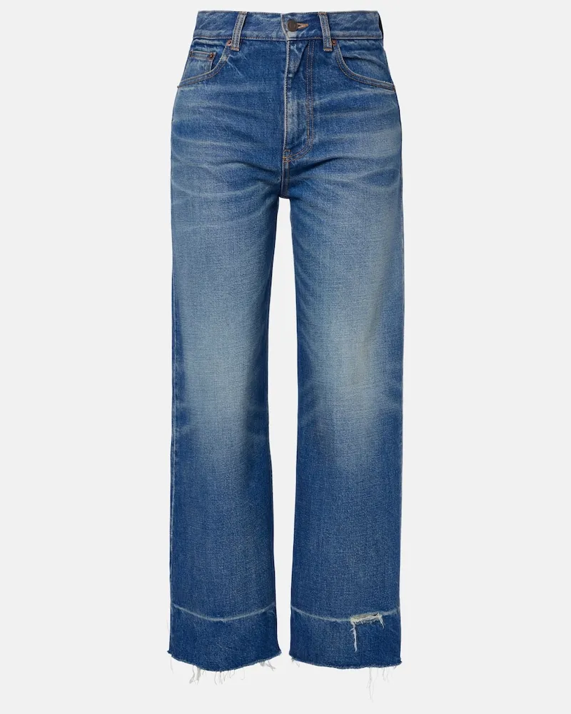 Chloé Chloé Jeans cropped a gamba larga Blu