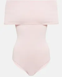 Alaïa Alaïa Body con scollo bardot Rosa