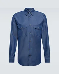 Loro Piana Camicia Thomas di jeans Blu