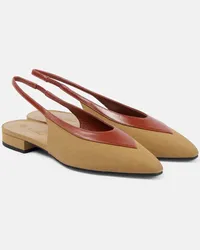 Loro Piana Ballerine slingback Rebecca con pelle Marrone