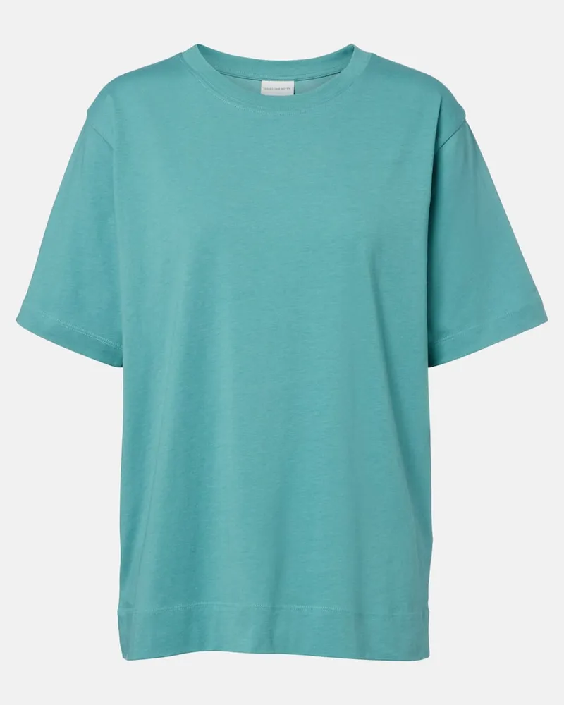 Dries van Noten T-shirt in jersey di cotone Blu
