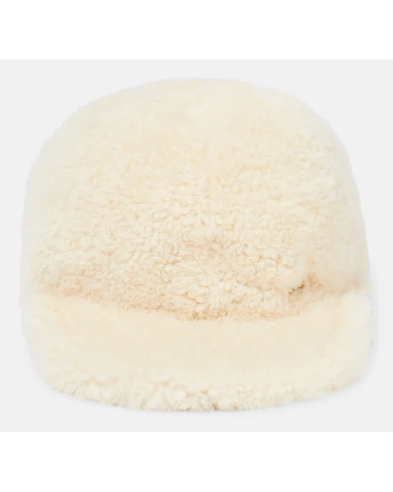 Chloé ChloÃ© Cappello da baseball in shearling Neutro