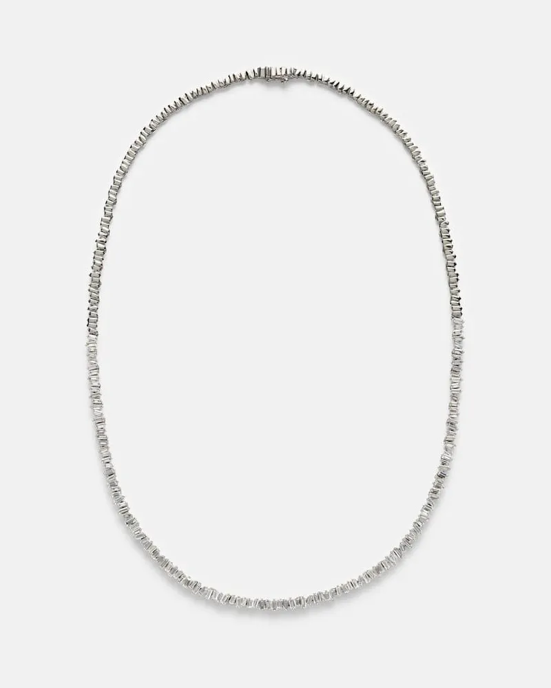 Suzanne Kalan Collana Mini in oro bianco 18kt (750/1000) con diamanti Argento