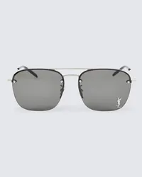 Saint Laurent Occhiali aviator SL 309 M Argento