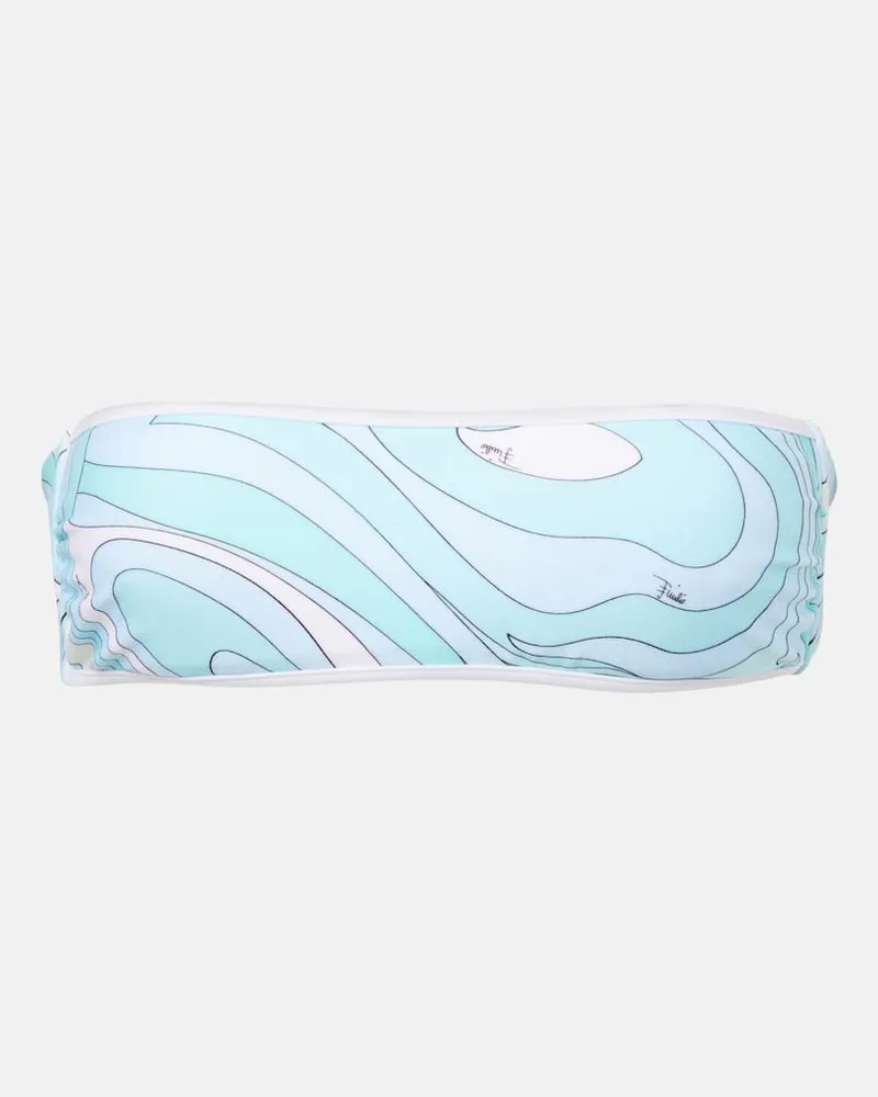 Emilio Pucci Top bikini a fascia Marmo Multicolore