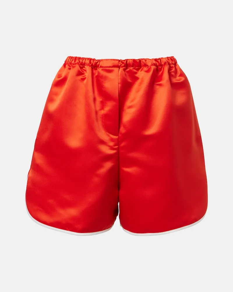 FRANKIE Shop Shorts Adia in satin Rosso