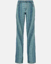 Thierry Mugler Jeans regular patchwork Blu