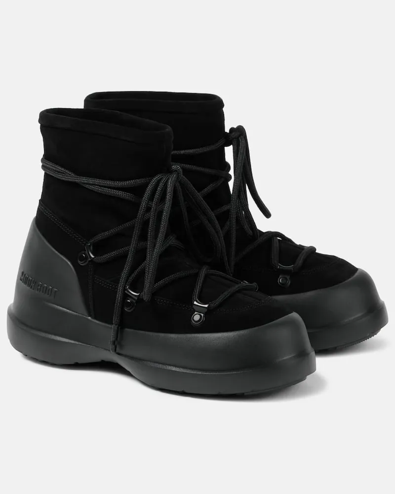 Moon Boot Stivali doposci Luna Low in suede Nero
