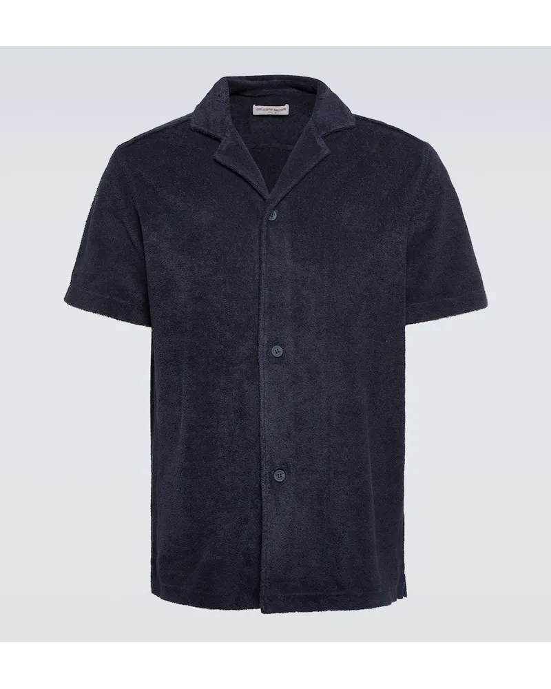 Orlebar Brown Camicia Howell in spugna di cotone Marrone