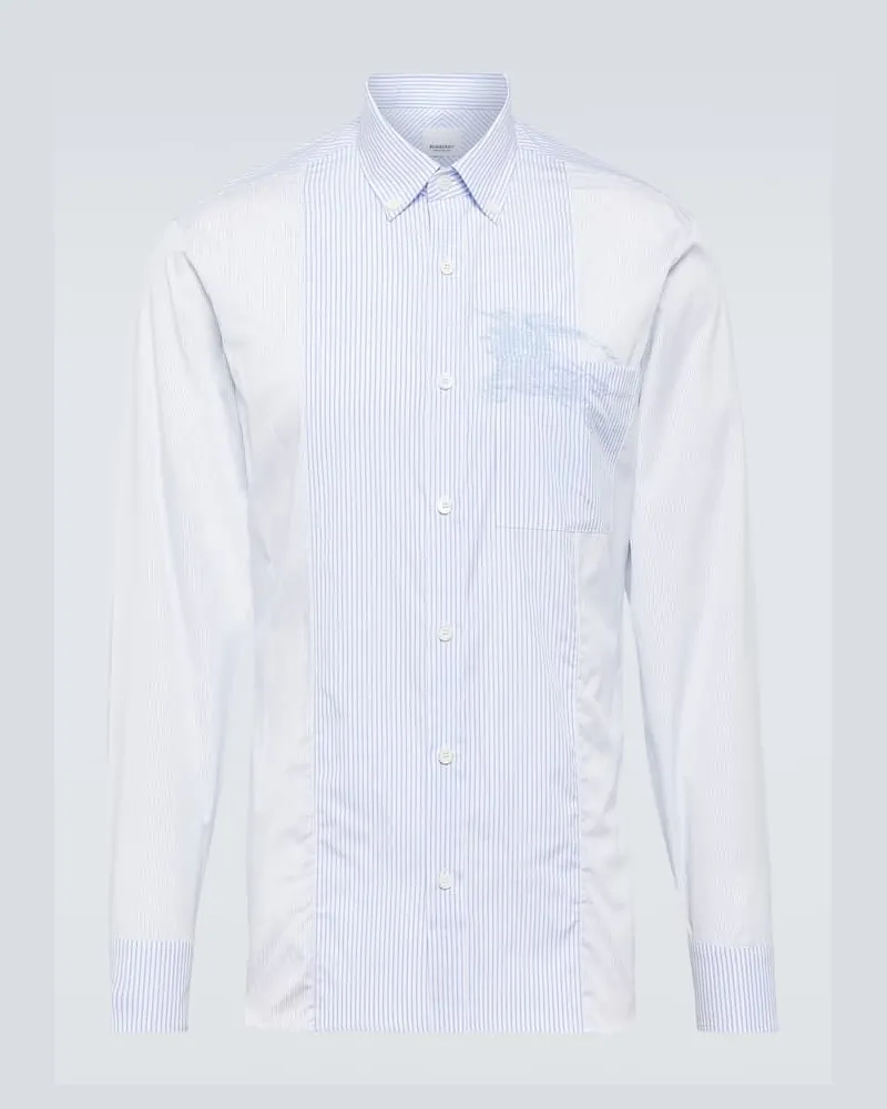 Burberry Camicia EKD in popeline di cotone a righe Bianco