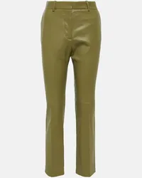 Joseph Pantaloni regular Coleman in pelle Verde