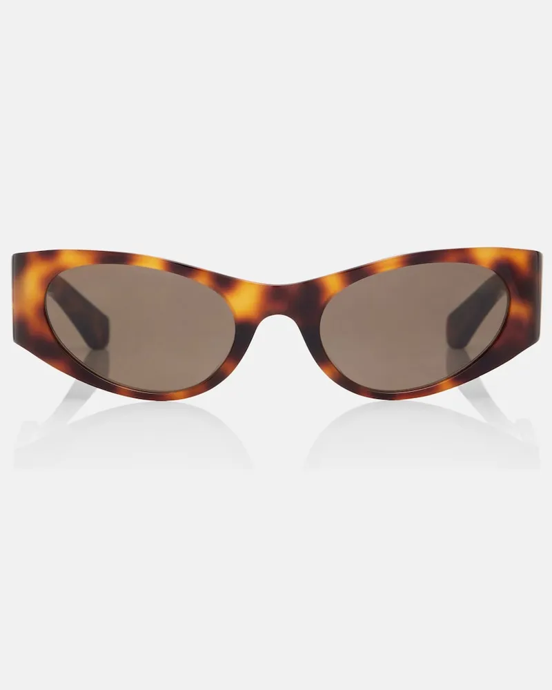 Loewe Occhiali da sole cat-eye Signature Marrone