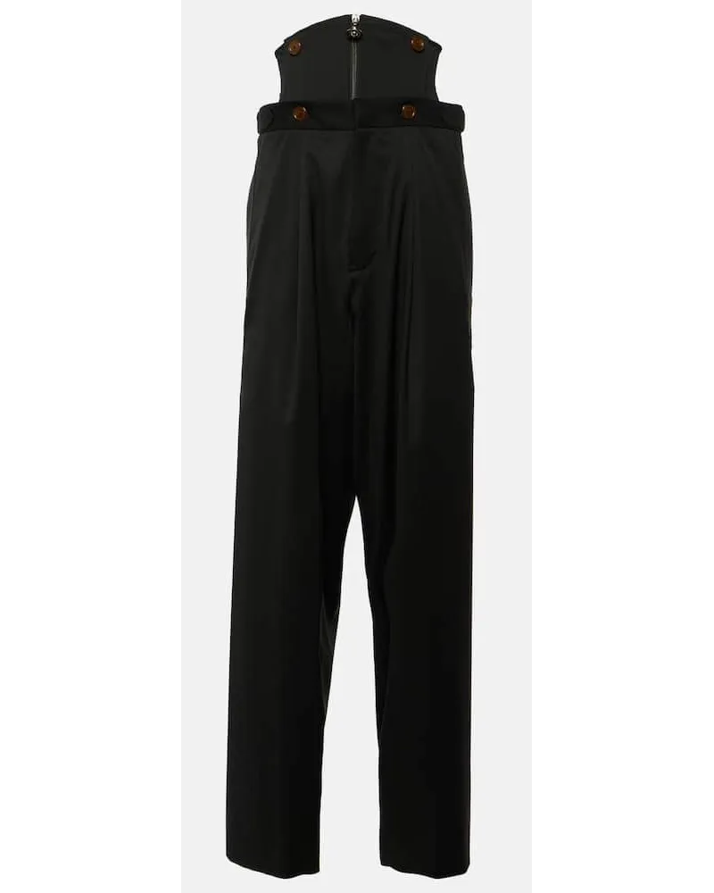 Vivienne Westwood Pantaloni Corset in lana Nero