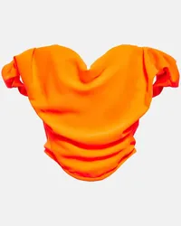 Vivienne Westwood Bustier Sunday in crêpe Arancione