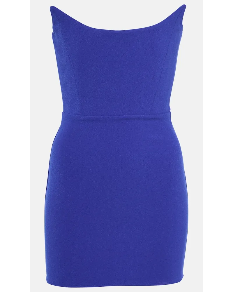 Alex Perry Abito bustier midi in crÃªpe Blu