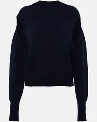 Ferragamo Pullover in misto cashmere con cut-out Blu