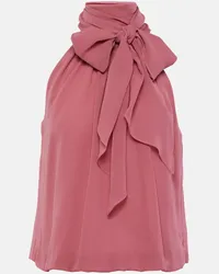 Max Mara Top Fiore in seta Rosa