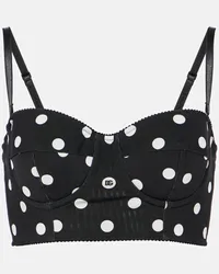 Dolce & Gabbana Top bralette in jersey Nero