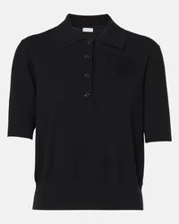 Burberry Polo in misto cotone Nero