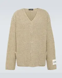 Dolce & Gabbana Cardigan Re-Edition in lana Beige