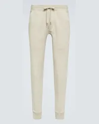 Tom Ford Pantaloni sportivi in cotone Beige