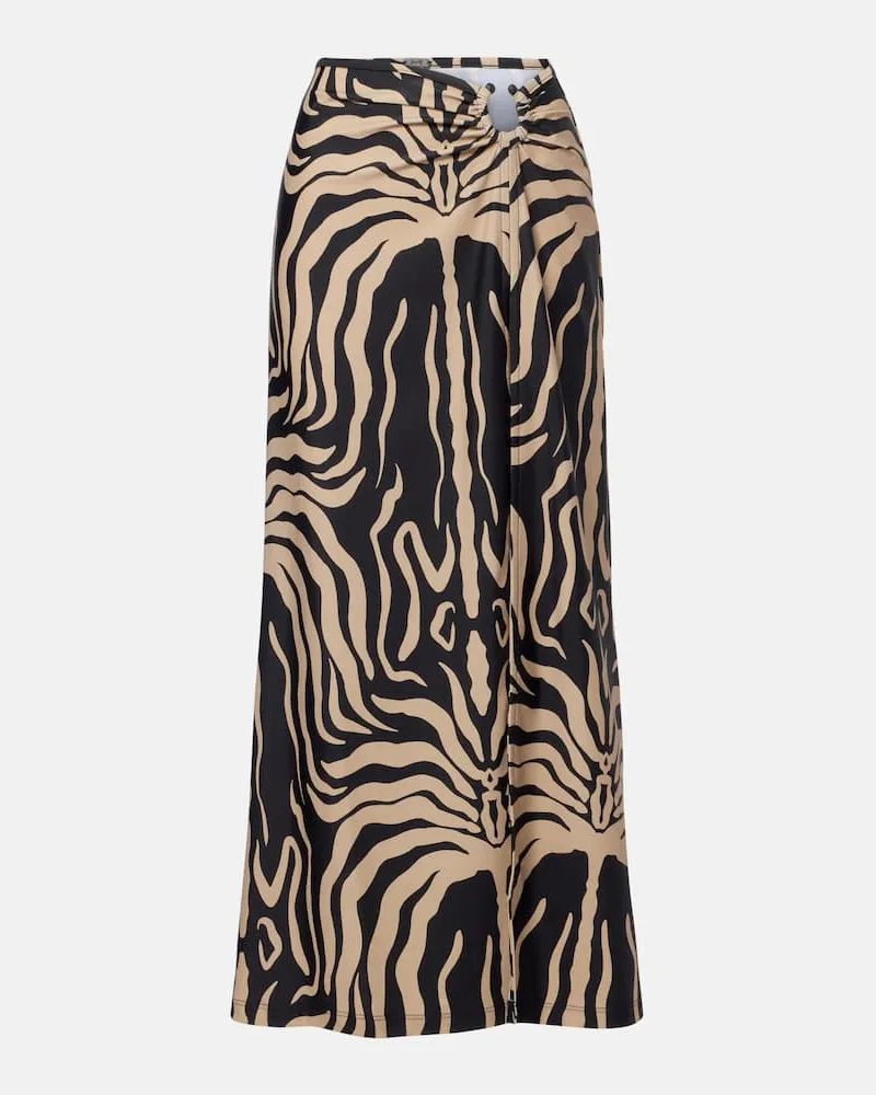 Johanna Ortiz Gonna midi Nuevo Destino con stampa Nero