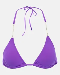 Melissa Odabash Top bikini Mykonos a triangolo Viola