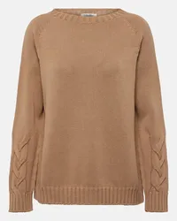 Max Mara Pullover in cotone a trecce Marrone