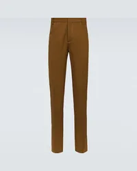 Loro Piana Pantaloni tapered Graie in lana Marrone