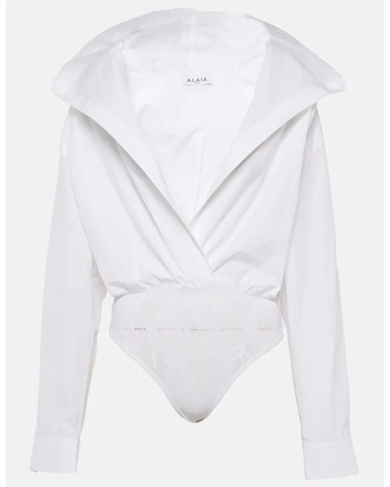 Alaïa AlaÃ¯a Body con cappuccio Bianco