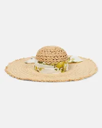 Erdem Cappello in rafia Beige