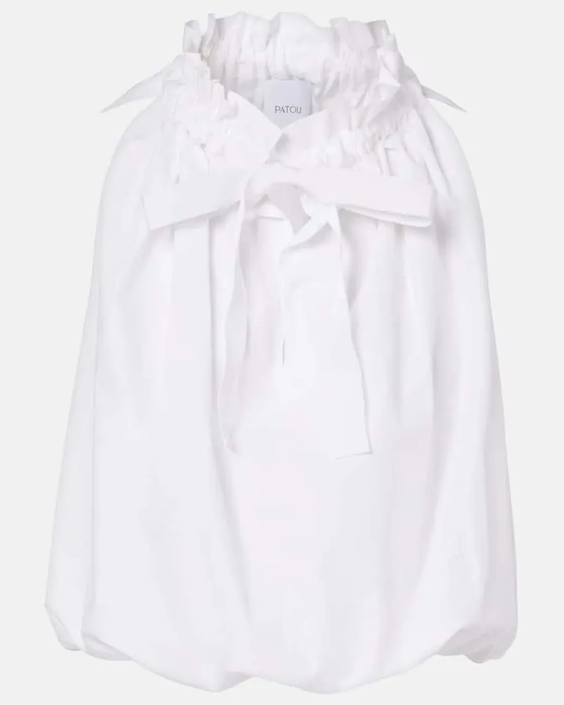 Patou Top in cotone arricciato Bianco