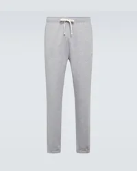 Ralph Lauren Pantaloni sportivi in jersey di cotone Grigio