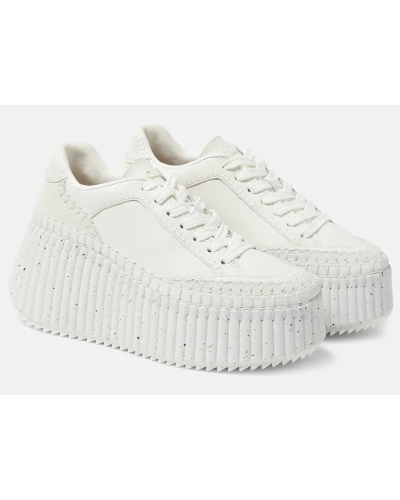 Chloé ChloÃ© Sneakers Nama in pelle con platform Bianco