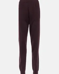 Saint Laurent Pantaloni sportivi in lana Viola