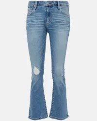 Adriano Goldschmied Jeans flared cropped Jodi a vita media Blu