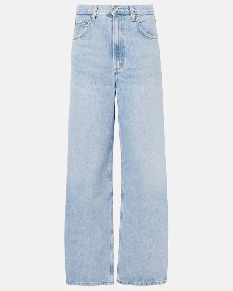 AGOLDE Jeans a gamba larga Low Curve a vita media Blu