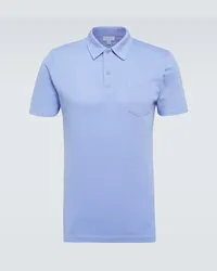 Sunspel Polo Riviera in cotone Blu