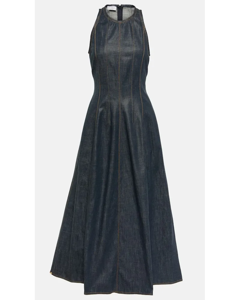 Brunello Cucinelli Abito midi di jeans Blu