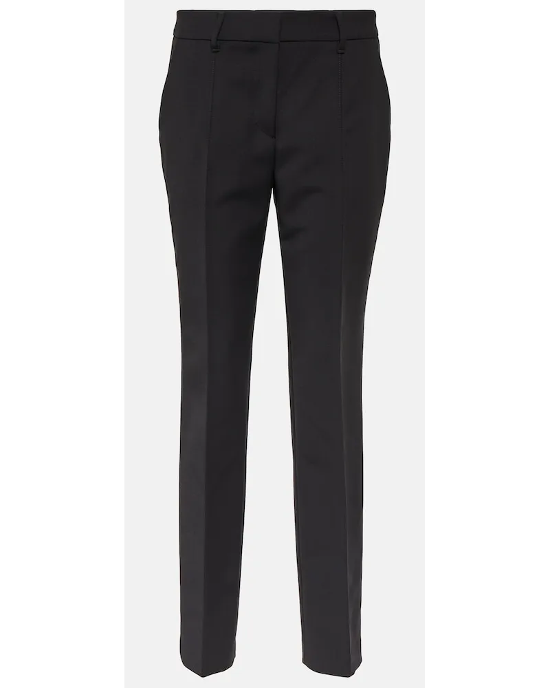 Gabriela Hearst Pantaloni regular Francisco in lana a vita alta Nero