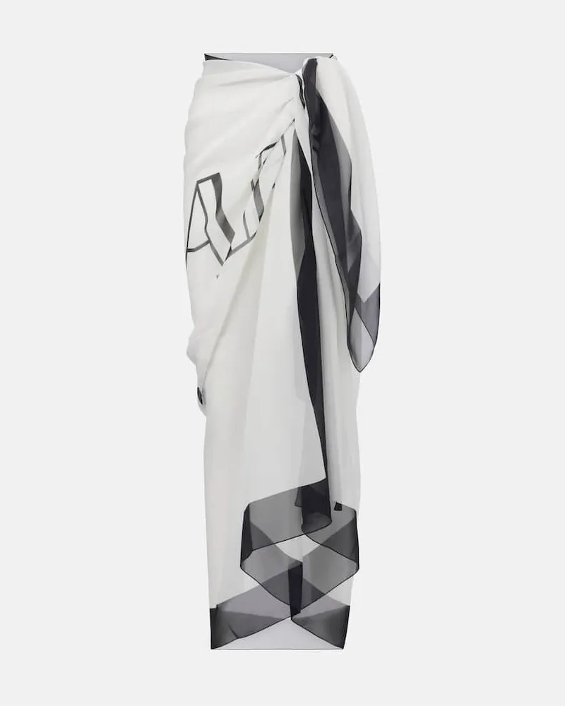 Balmain Pareo Balmain Couture in seta Bianco