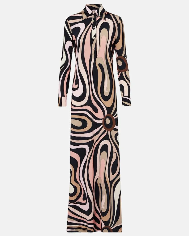 Emilio Pucci Abito chemisier Marmo Multicolore