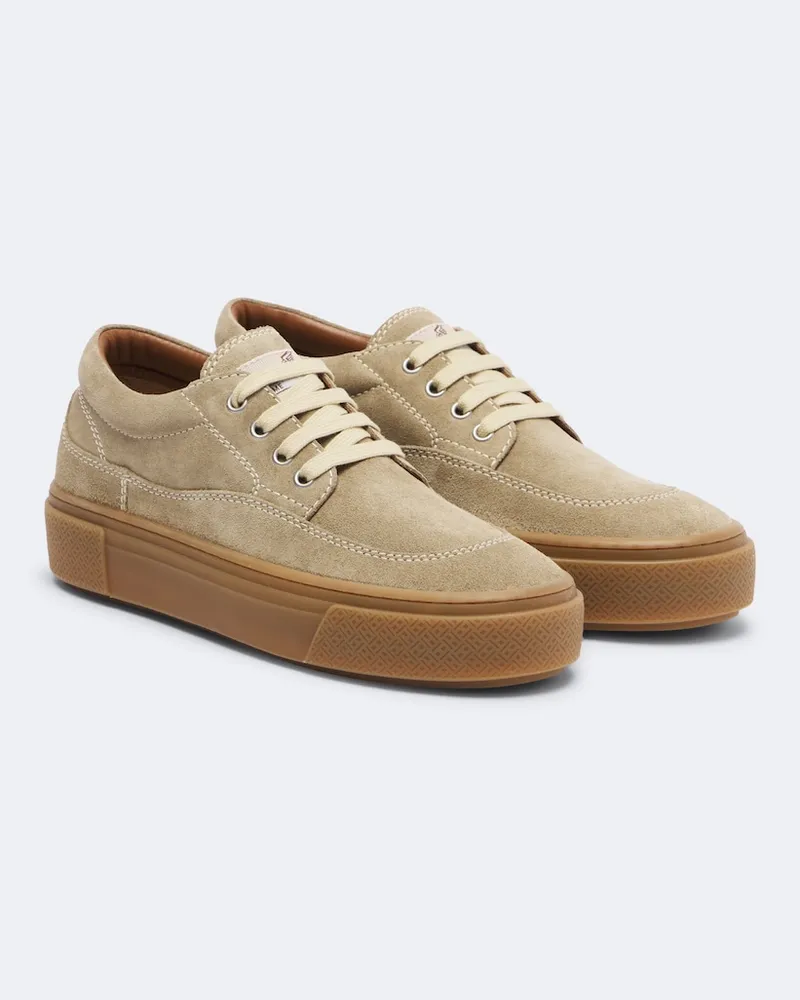 Hogan Sneakers platform Crosswind in suede Beige