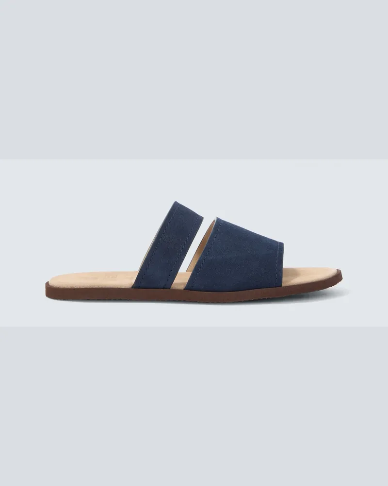 Brunello Cucinelli Sandali in camoscio Blu